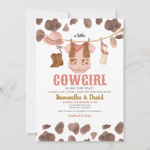 Convites Uma Pequena Cowgirl Está A Caminho Do Chá de frald