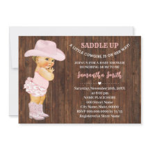 Uma Pequena Cowgirl está a caminho do Chá de frald