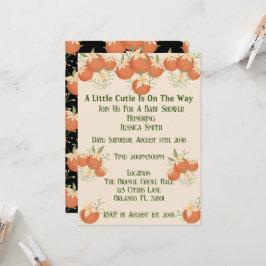 Convites Uma pequena cruz está a caminho - Laranja-Blossom-