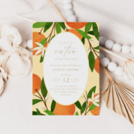 Convites Uma Pequena Cutie | Chá de fraldas neutro amarelo 