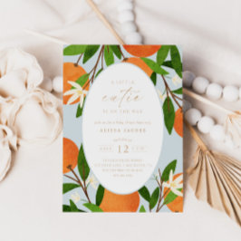 Convites Uma Pequena Cutie | Chá de fraldas Neutro Azul Mod