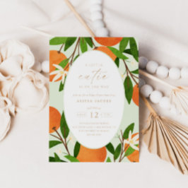 Convites Uma Pequena Cutie | Chá de fraldas Neutro Verde Mo