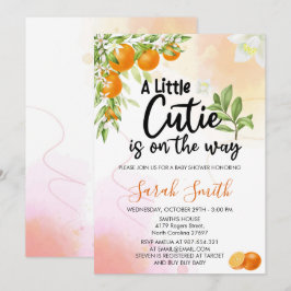 Convites Uma Pequena Cutie está a caminho do Chá de fraldas