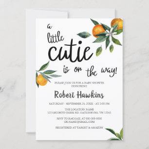 Convites Uma Pequena Cutie está no Caminho Chá de fraldas