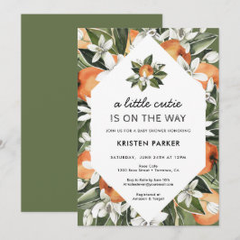 Convites Uma Pequena Cutie está no caminho do Chá de fralda