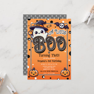Convites Uma pequena festa de aniversário de Halloween com 