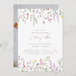 Convites Uma Pequena Festa de aniversário Floral De Girasso