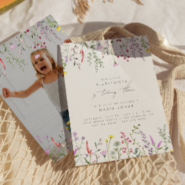 Convites Uma Pequena Festa de aniversário Floral De Girasso