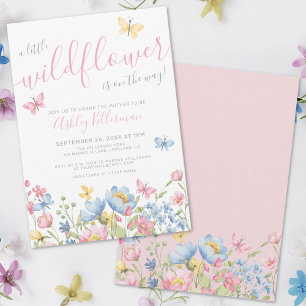 Convites Uma Pequena Festa de Chá da Menina Flor Silvestre