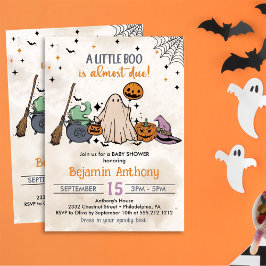 Convites Uma pequena festa de Chá de fraldas de Boo Hallowe
