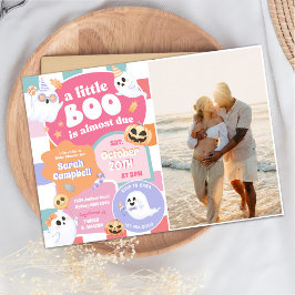 Convites Uma pequena festa de Chá de fraldas de Boo Hallowe
