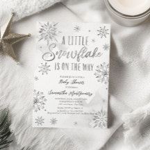 Uma pequena floco de neve está a caminho baby show