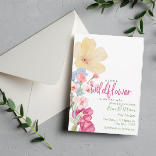 Convites Uma Pequena Flor Silvestre, Chás de Bebê Florais