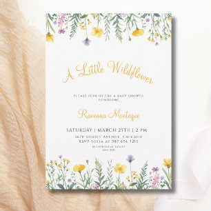 Convites Uma Pequena Flor Silvestre Floral Boho Chique Chá