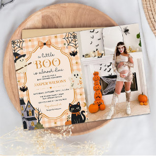 Convites Uma pequena foto de Boo Halloween Baby Shower