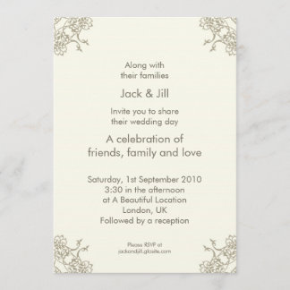 Convites Uma pequena Lacey (Creme) 5x7