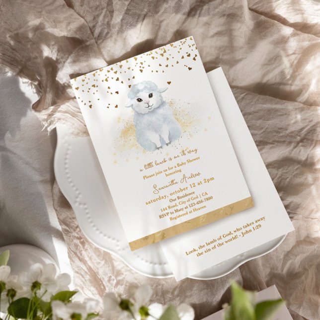 Convites Uma Pequena Lâmpada Está A Caminho Do Chá de frald (Criador carregado)