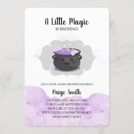 Convites Uma Pequena Mágica Está A Criar Chá de fraldas De