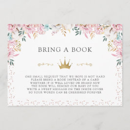 Convites Uma pequena princesa traga um livro