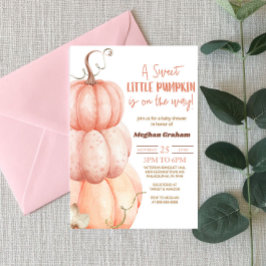 Convites Uma Pequena Pumpkin Doce Está A Caminho! Chá de fr