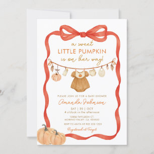 Convites Uma Pequena Pumpkin Doce está no caminho do Chá de