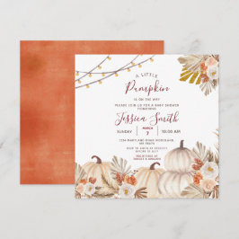 Convites Uma pequena queda de abóbora no Chá de fraldas de 