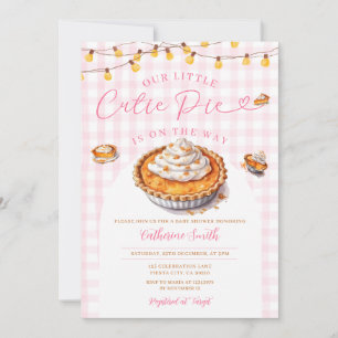 Convites Uma pequena torta Cutie está no caminho Chá de fra