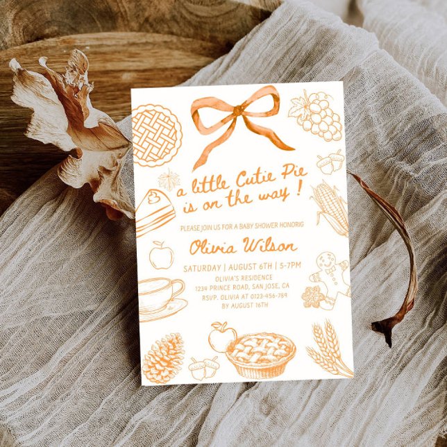 Convites Uma Pequena Torta Cutie está no Caminho do Chá de  (Criador carregado)