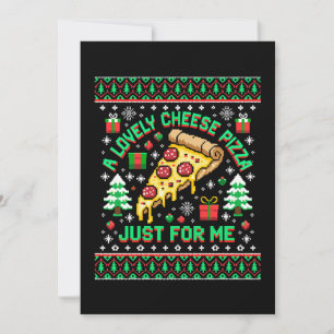 Convites Uma Pizza de Queijo Adorável Só Para Mim Natal Fei