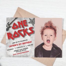 Convites Uma Rocha com Paisagem Fotográfica