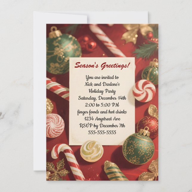 Convites Uma temporada da festa de Natal dos Tratamentos (Frente)