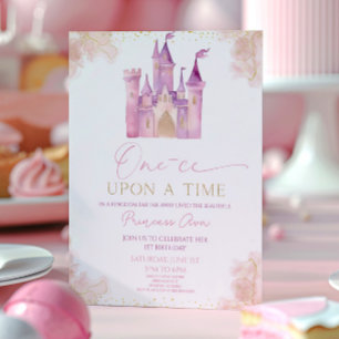 Convites Uma Vez Em Uma Festa De primeiro aniversario Da Pr