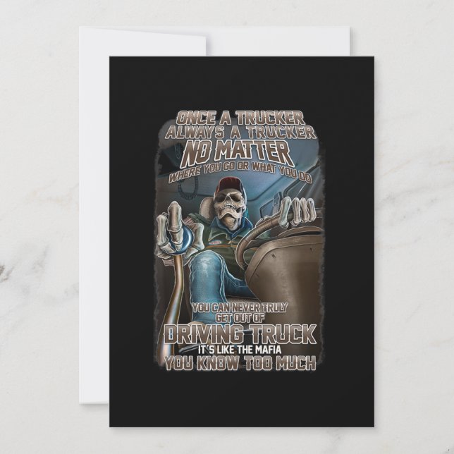 Convites Uma Vez Um Caminhoneiro Sempre É Um Presente Para  (Frente)