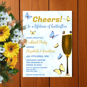 Convites Uma Vida De Borboletas Casando Cocktail Party