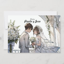 Convites Un Amor Anime: Invitación