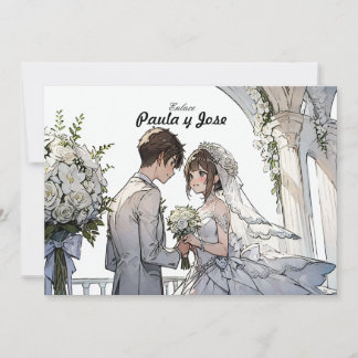 Convites Un Amor Anime: Invitación