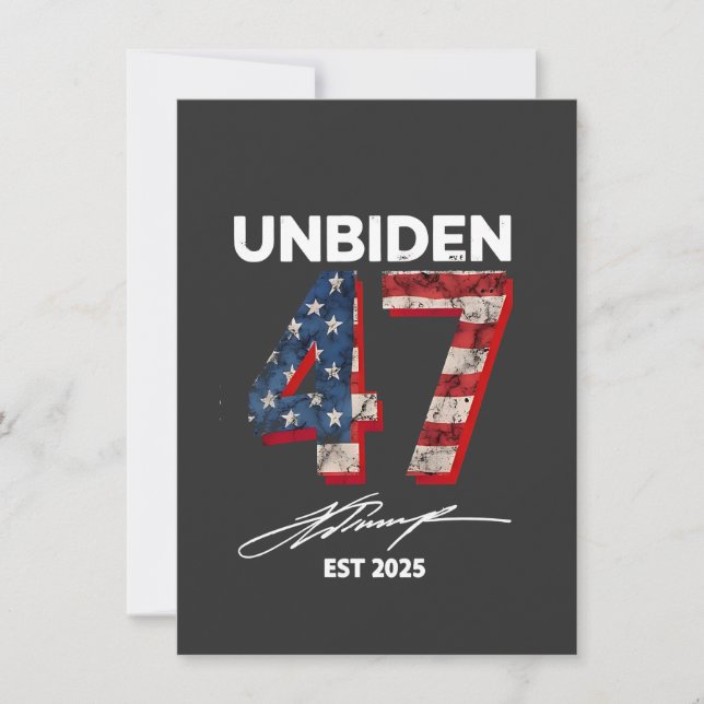 Convites Unbiden 47 Trump Est. 2025 4 De Julho (Frente)