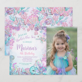 Convites Under the Sea Animals Birthday Invitation