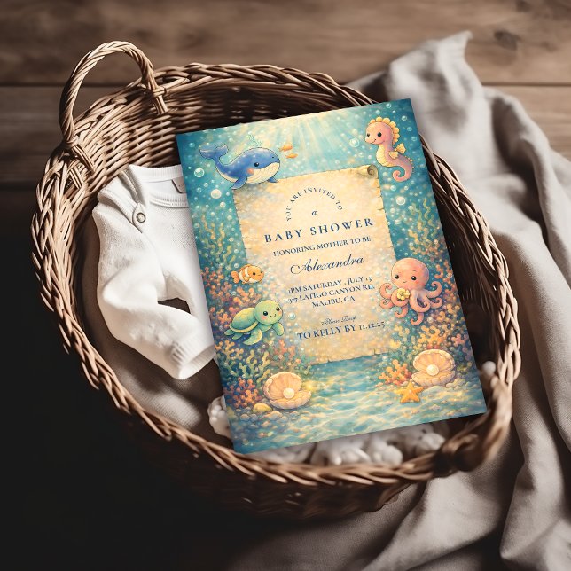 Convites Under The Sea Baby Shower (Criador carregado)