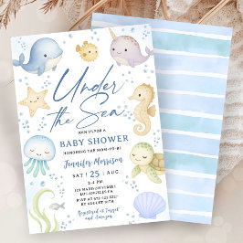 Convites Under The Sea Baby Shower Cute Ocean
