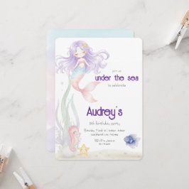 Convites Under The Sea Mermaid Invitation