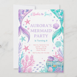 Convites Under The Sea Watercolor Party Invite 