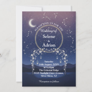 Convites Under the Stars Wedding Invitation