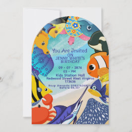 Convites Under Water Themed | Fish Invitation 