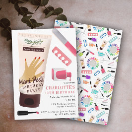 Convites Unhas Manicure Pedicure Mani Pedi Meninas Aniversá