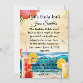 Convites Único, Vibrante, Na moda aniversário de 21 anos