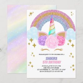 Convites Unicorn Aniversário