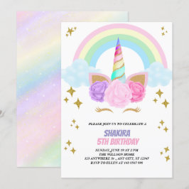 Convites Unicorn Aniversário