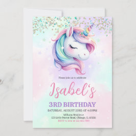 Convites Unicorn Aniversário