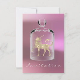 Convites Unicorn Birthday Girls night Party Mauve Spark